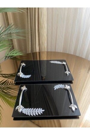 MNZ-2- Piece وعد الالتزام صالونة الهينا مرآة ورقة مفصلة مستطيلة صالونة أزخرفة سوداء HSS-YPRK - Housess