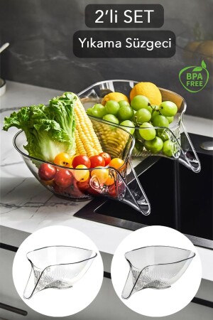 MNZ-2- Piece المطبخ المعملي المزق الفاكهة والخضروات غسيل المزق MCH-1328 - Meleni Home