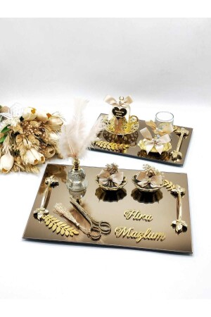 MNZ-2- Piece وعد الصندوق العريس وصندوق الوعي القهوة NSNTPSS212 - Genel Markalar