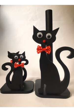 MNZ-2- Piece نابكين حامل وموظف مناشفة ورقية مناشفة ورقية، ديكوراتيف، عرض، قطة جميلة TYC00796587674 - BA1HOME