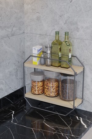 MNZ-2 طبقات متعددة الأغراض المرفق الخشبي المطبخ والحمام منظمة SD004A - SUNTEL BANYO VE MUTFAK AKSESUARLARI