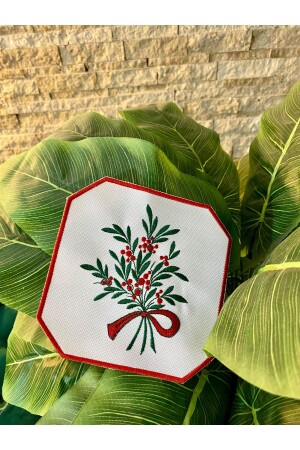 MNZ-2 قطع ديكورات كوكينا زهرة السنة الجديدة نمط كوكتيل عرض نابكين مقهى جانب - Soft Colours