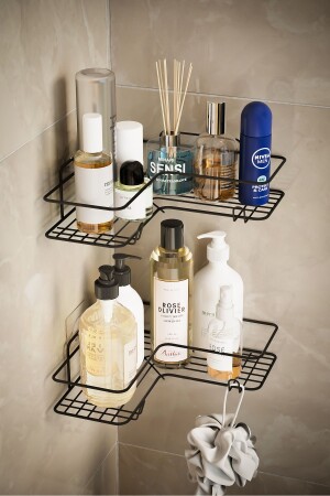 MNZ-2 قطع ملصقة رف الحمام - رف الحمام البنزين - رف منظمة الحمام - Suntel Banyo Mutfak Aksesuarlari