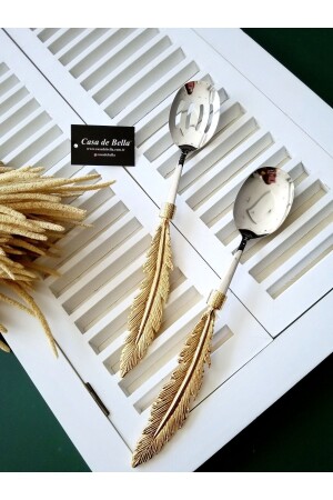 MNZ-2 قطعة ريشة نمط الذهب الملاكمة كيك خدمة مجموعة TR3062 - CASA DE BELLA