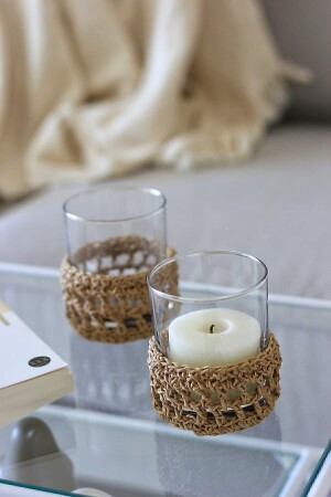 (MNZ-2' Wicker Detail Candle Holder) - Baria Home