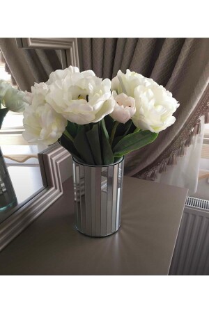 MNZ-20 سم (الفضة) البيضاء المرايا الجولة - Beq Home