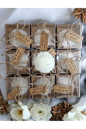 MNZ-20 شموع زهرة البيواني المزينة - حلوى الزفاف - ولادة - ختان - وعود العقد الزفافي - هينا - عيد ميلاد - Erse Home