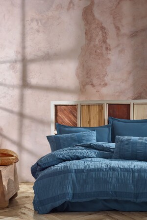 MNZ-200x220 سمك السلمون مزدوج جاكارد غطاء غطاء - البحرية الأزرق INT10. 01. 00487-1 - Şaheser