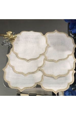 MNZ-2024 كوكتيل نابكين الذهب صيغة بسيطة 6 كوب - Gc Curtain & Fabrics