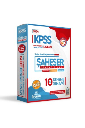 MNZ-2024 Kpss البكالوريوس Gy-gk Şaheser Türkiye-Wide شركة 10 قطع حل تجربة رقمية - İnformal Yayınları