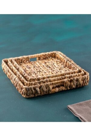 MNZ-22 مجموعة من 3 صناديق مربع Wicker - Acar