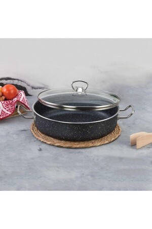 MNZ-22 Cm غرانيت بريز بوت مع غطاء، Karnıyarık Pot 22cmtunatencerepilav - Tuna