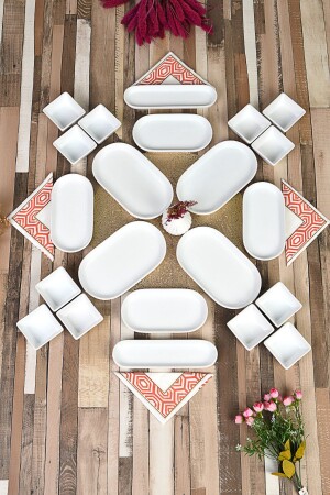 MNZ-22 قطعة سلسلة تيتا عرض الإفطار مجموعة وطبق EVMSPTE1111 - EvimSepette