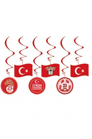 MNZ-23 أبريل احتفال سقف معلق مصباح زينة 6 قطع جدار زينة - Patladı Gitti