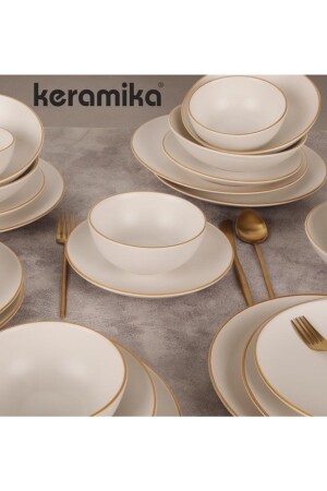 MNZ-24 قطعة ماتي أبيض 022 عشاء مجموعة SRG89 - Keramika