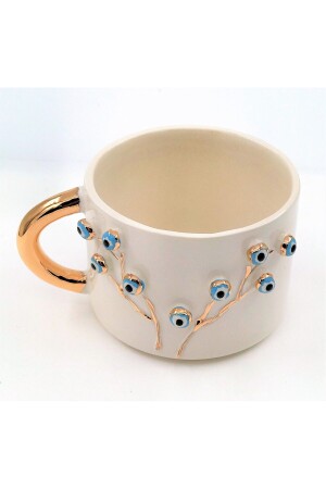 MNZ-24 كيراط ذهبية مطلية، عيون شريرة، شجرة الحياة نمط، 100% مصنوعة يدويا، كوب الهدية FAHayat - Monako Limited Edition