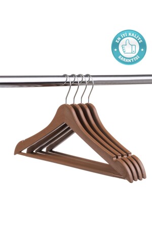 MNZ-24 قطع خشب تبدو معلقة الملابس والملابس معلقة بني - İstoç Avm