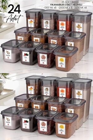 MNZ-24 - قطعة مع علامة المولى مستطيل حاوية تخزين الطعام مجموعة - Kitchen Life