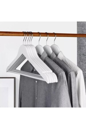 MNZ-24 قطع من الخشب المظهر البلاستيكي نوعية معلقات، الملابس والملابس معلقات في صندوق أبيض شحنتها mavigrnmbyz24 - Askıcı