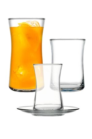 MNZ-24 قطعة ماء السادل مشروب شاي مجموعة P420322 & P420845 & P95483-1077623 Fma55502 UPBND00358 - Paşabahçe