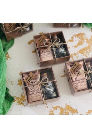 MNZ-25 قطع من الأحجار في أكيتات كرافت صندوق الشوكولاته براون عقد العرس وعود الهدايا NSN-1216 - ARMİ KONSEPT