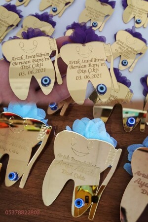 MNZ-25 PCs Plexiglass أسنان القمح هيديك المغناطيس أسناني المخرج مرآة الخزانة الزجاجي الزينة هدية dis0012 - Elif Lazer