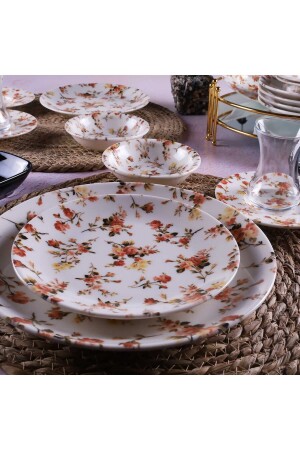 (MNZ-25) قطعة (Porcelain Breakfast Set) - (Db1185 535 - Tulü Porselen