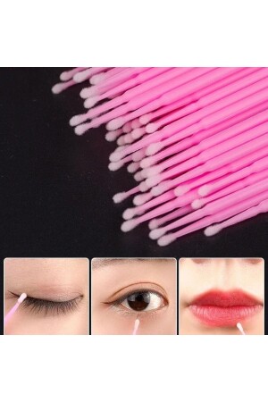 MNZ-25Pcs ريش الحرير ورقة عينك PINK فرشاة الميكروبروس للتصوير الميكروبلاينج الدائمة - Dfcosmetics