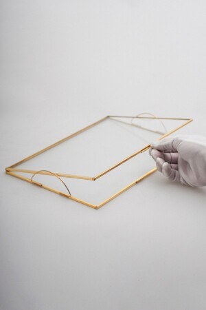 MNZ-25x15cm النحاس الذهبية الغطاء الزجاجية وعد الخدمة الالتزام المطبخ الخاتم العرض الصندوق العريس منظمة القهوة ECD0040 - El Crea Designs