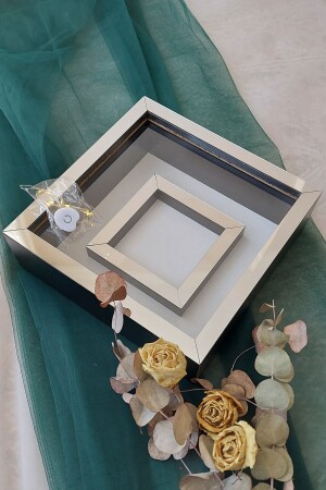 MNZ-25x25 LED إطار صورة فضاء أسود مع أقسام لتصاميم وردتك hkmx0232 - Genel Markalar