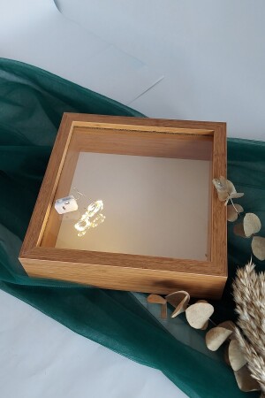 MNZ-25x25 سم إطار غامض من الورد بدون اسم مع دليدات البامبو! - Verda Çerçeve