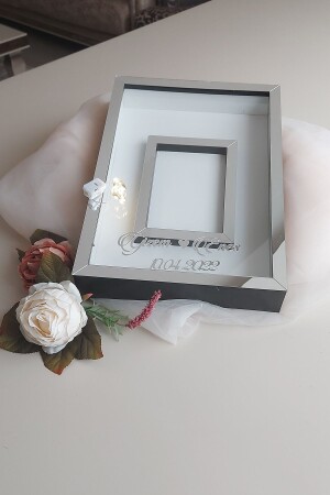 MNZ-25x35 إطار ذاكرة فضاء أسود مع اسم وقطاع صورة LED! - Hobicehayaller