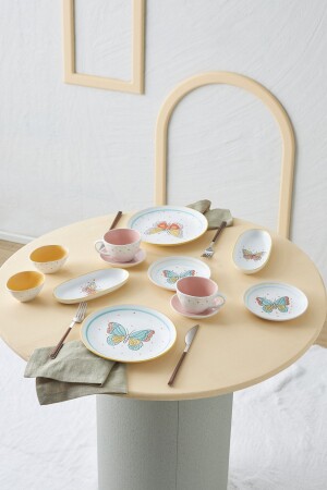 MNZ-26 قطعة الفطور البورسلينية مجموعة لـ 6 أشخاص 153 03. 08. 4912 - Karaca