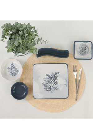 MNZ-26 قطعة مربع الإفطار مجموعة 6 أشخاص 43100000215 - Keramika