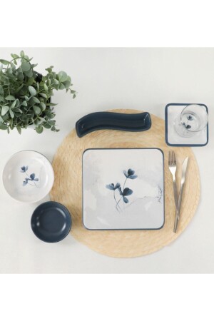 MNZ-26 قطعة مربع الإفطار مجموعة 6 أشخاص 43100000296 - Keramika