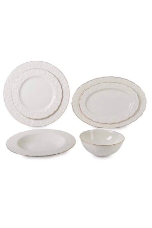 MNZ-26 Piece Rossen طعام وجبة عشاء مجموعة 26 Rossen - İpek Porselen