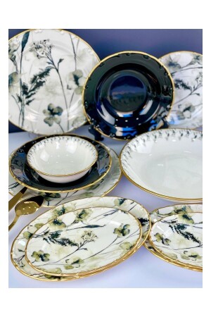 MNZ-29 قطعة عشاء النجم الأسود مجموعة 6 أشخاص - Acarlar