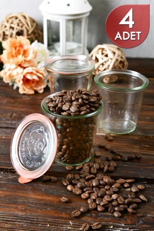 MNZ-290 مل زجاجي تخزين مجموعة (4 قطع) 153. 01. 01. 036 - Weck