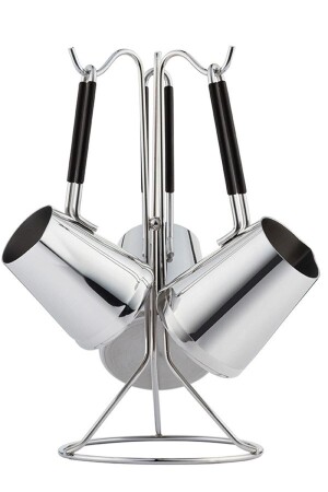 MNZ-29016 إيفريسيت 4 قطعة فولاذي وعاء القهوة مع معلق - Nehir