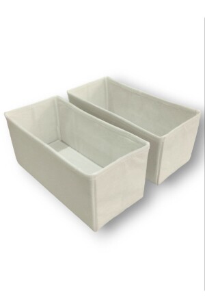 مجموعة منظمة الدرج الأبيض MNZ-2-Piece - مجموعة صندوق الخزانات متعددة الأغراض (28*13*13) - Balkan Room