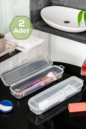 MNZ-2-Piece Fork Spoon Knife Pen Holder Box - فرشاة الأسنان صندوق مكياج لوازمة التخزين صندوق حاويات - صندوق متعدد - Porsima