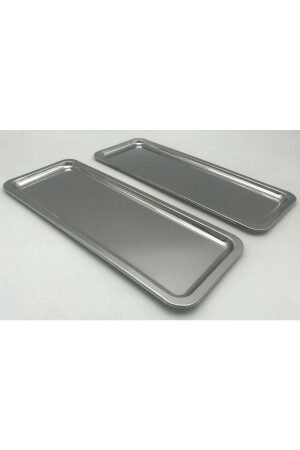 MNZ-2-Piece فطور فولاذ المقاوم للصدأ، وعلبة تقديم الشاي والقهوة، وعلبة زينة متعددة الأغراض على الساحل ikibaton001 - Fiyakalı Ürünler Atölyesi