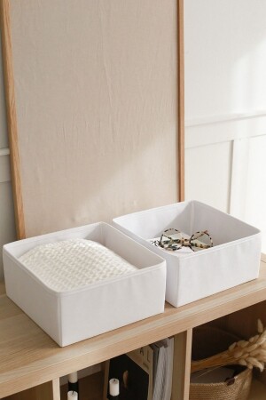 MNZ-2-Piece غرفة الأطفال الأبيض خزانة الدرج غسيل منظمة التخزين صندوق التخزين منظمة KK2-BYK-BYZ - Rek Home