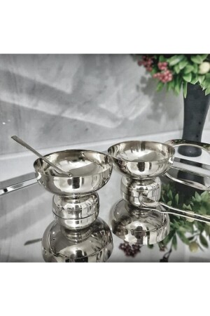 MNZ-2-Piece Silver Turkish Delight، كعك وعلبة الآيس كريم VP256935 - Vipkitchen