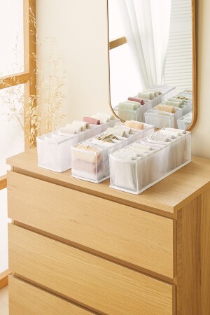 MNZ-3 قطع 10 قطعة خزانة المقصورة الدرجية النوع التنسيقية منظمة الغسيل المثبتة OCH. ODR. V034 - Ocean Home Textile