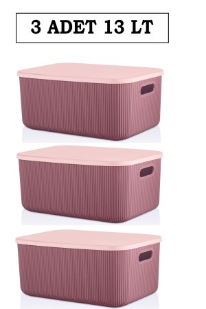 MNZ-3 قطع التخزين 13 Lt الأرجواني، مربع منظمة متعددة الأغراض مع الغطاء BYV-L13LT - Bayev