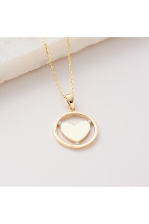 MNZ-3 قلبه الحجرية العصا 14k ذهب _ بيع بدون سلسلة، وزنها 1.70gr SKYL12 - Garogold