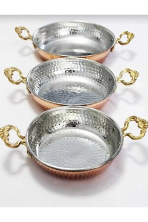 MNZ-3 قطعة سميكة النحاس محلاة البيض سميكة العلبة 16-18-20 سم 1014 - sedef house