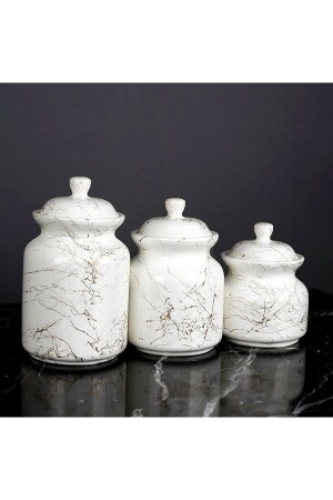 MNZ-3 حجم الرخام نمط فخمة الشاي السكر خزن الملح الجار (جار النبض) 1828 - Akkoyunlu home