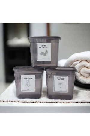 حاوية تخزين مضادات الأنفراسيت من MNZ-3 2000 مل صودا الخبز و صودا الغسيل، صندوق مضادات الأنفاس للأطفال DEM758 - Dem Home